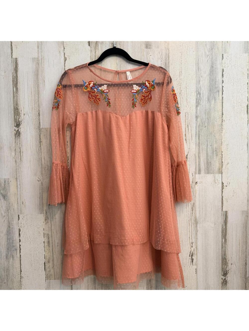 Women's Large Embroidered Mesh Dress